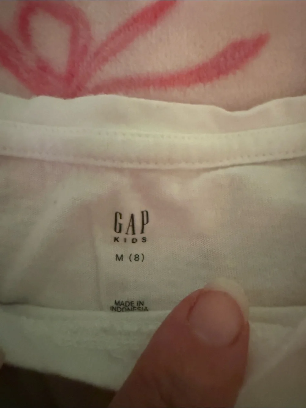 GAP White Tee with Multicolor Rhinestone Butterfly